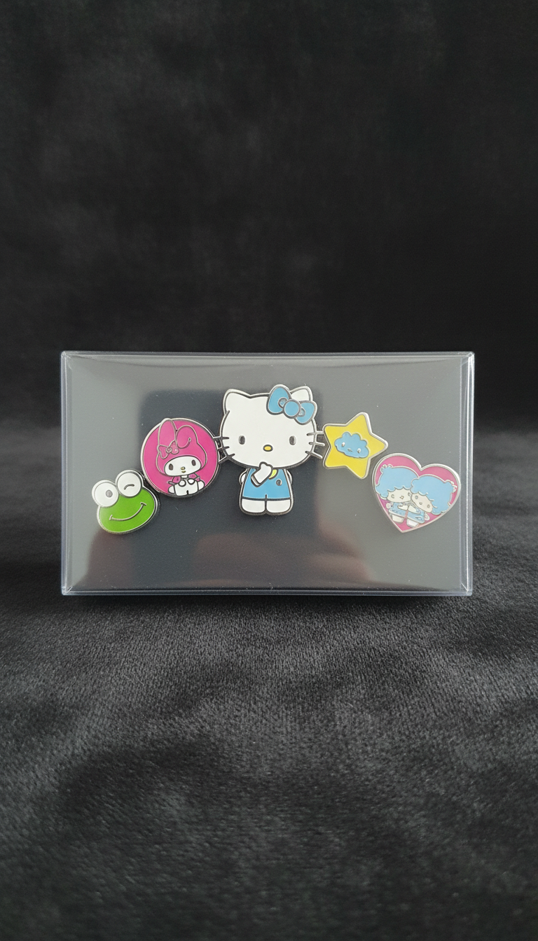 Sanrio collectible enamel pin set