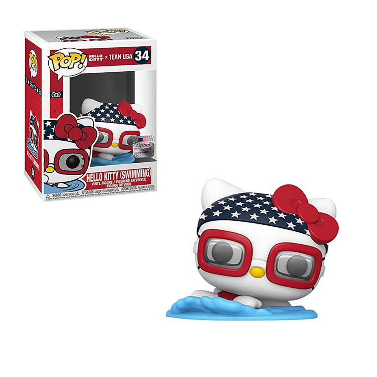 Funko Pop Hello Kitty x Team USA: Hello Kitty #34 (Swimming) Vinyl Figure #48692