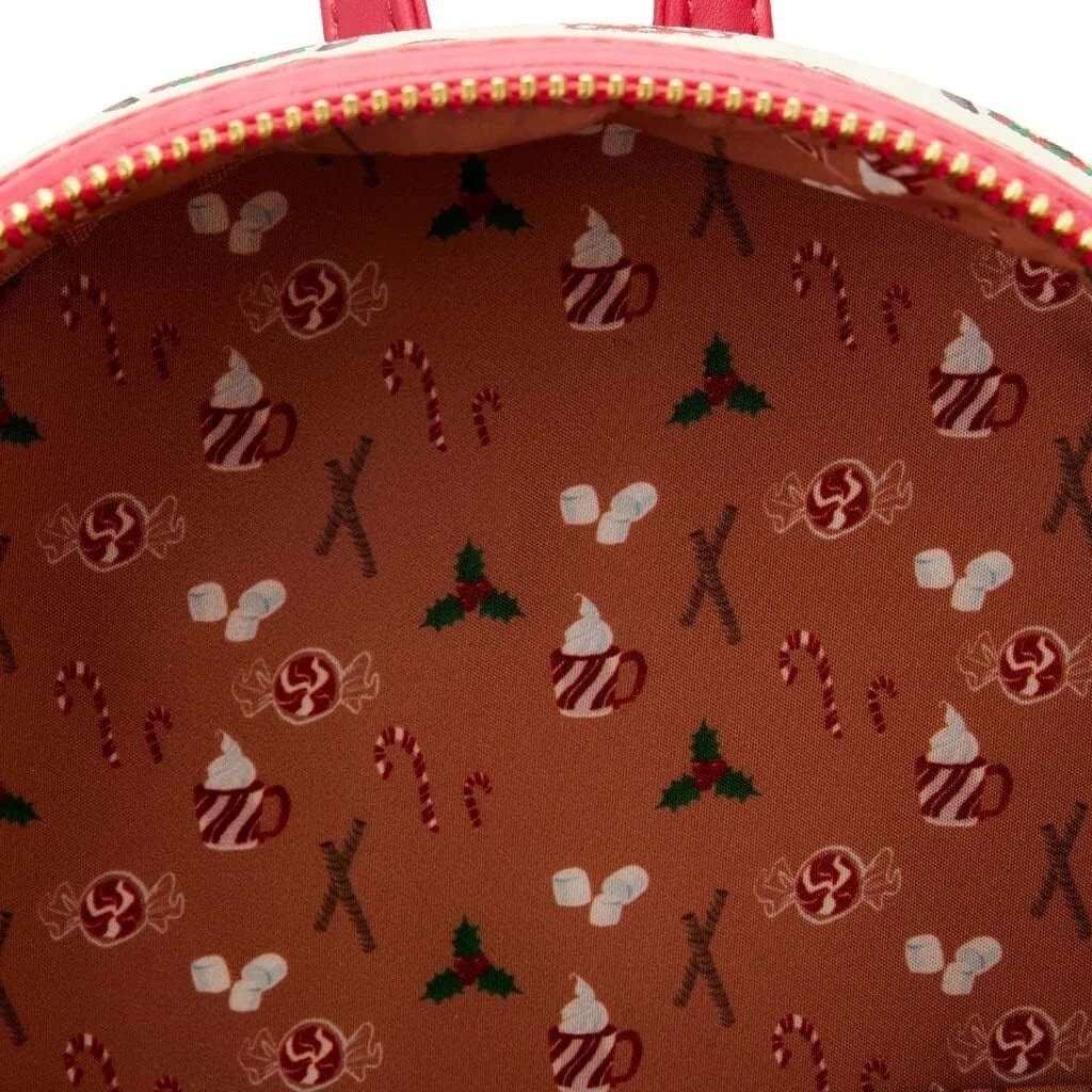 Loungefly Disney Hot Cocoa SCENTED Double Strap Mini Backpack + Ear Headband Set