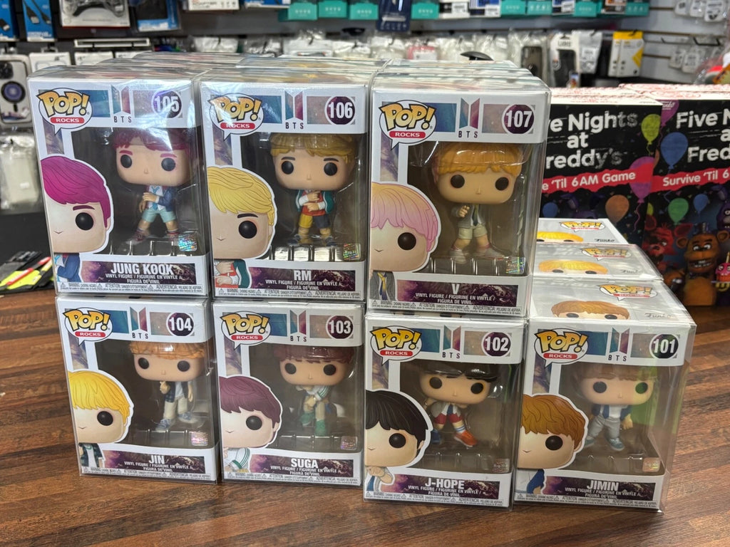 Funko Pop BTS KPOP DNA First Edition Rocks Lot Of 7 With PROTECTORS