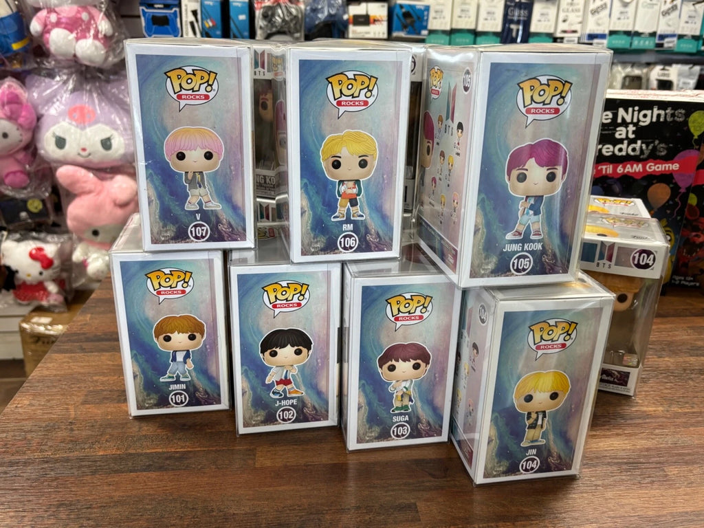 Funko Pop BTS KPOP DNA First Edition Rocks Lot Of 7 With PROTECTORS