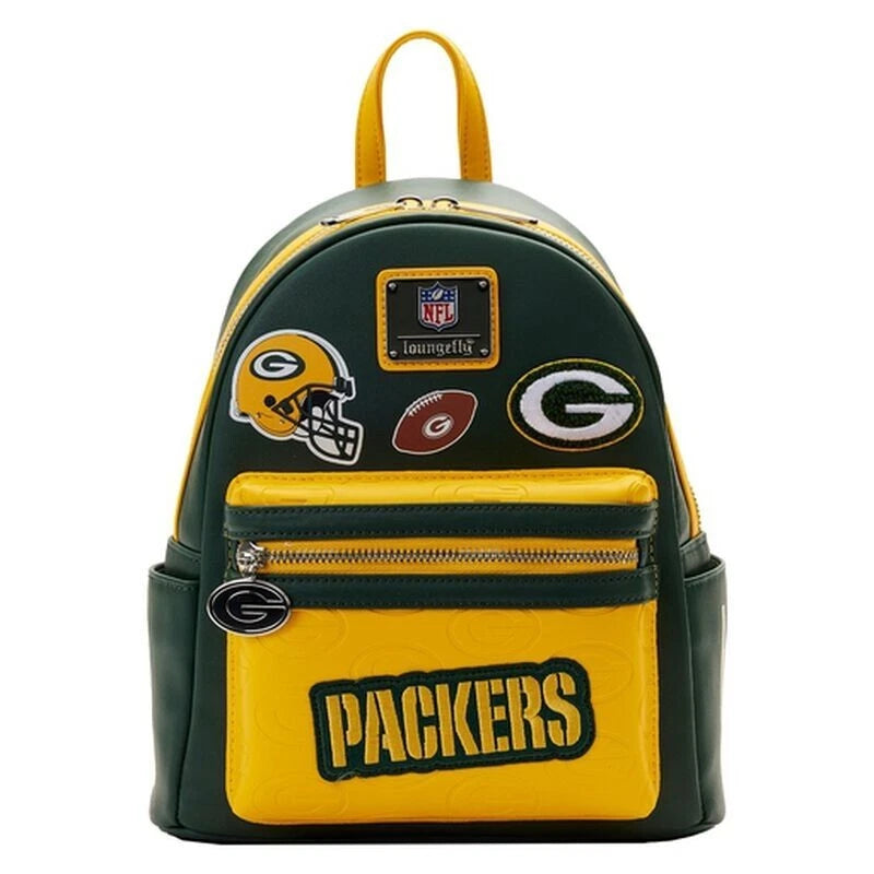 Loungefly NFL Football Green Bay Packers Double Strap Mini Backpack