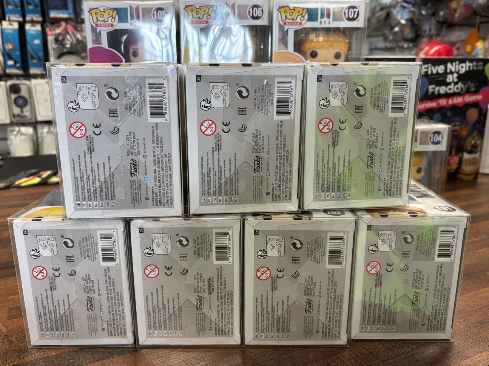 Funko Pop BTS KPOP DNA First Edition Rocks Lot Of 7 With PROTECTORS