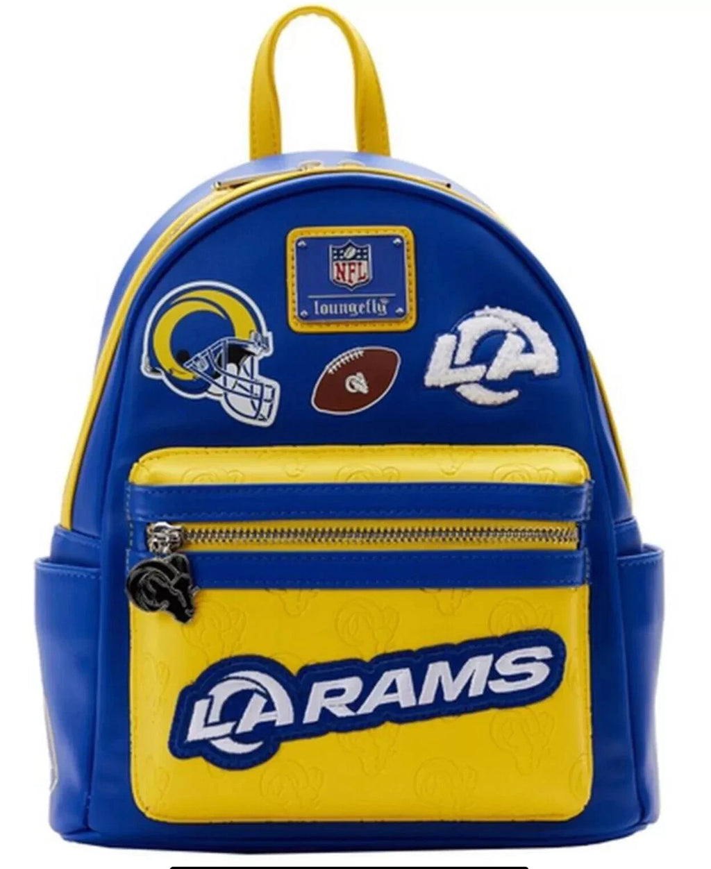 Loungefly NFL LA Rams Patches Mini Backpack New With Tags