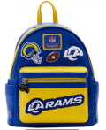 Loungefly NFL LA Rams Patches Mini Backpack New With Tags