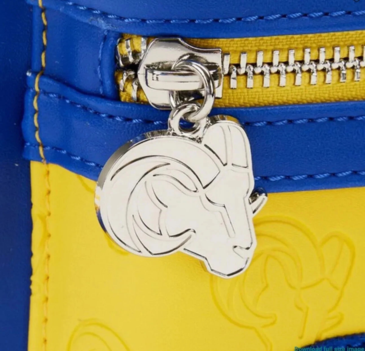 Loungefly NFL LA Rams Patches Mini Backpack New With Tags