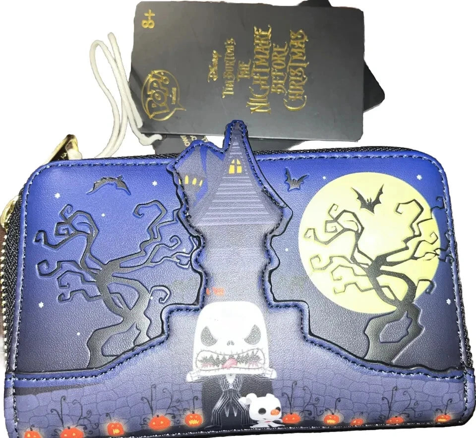 Loungefly POP Disney The Nightmare Before Christmas Zip Wallet Glow In The Dark