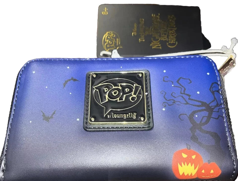 Loungefly POP Disney The Nightmare Before Christmas Zip Wallet Glow In The Dark
