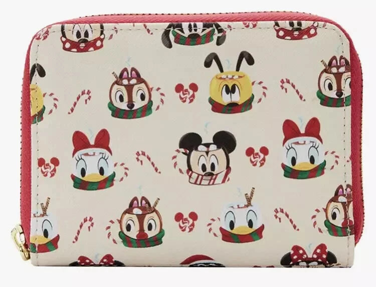 Loungefly Disney  Hot Cocoa Mugs  Zip Around Wallet  NEW WITH TAGS