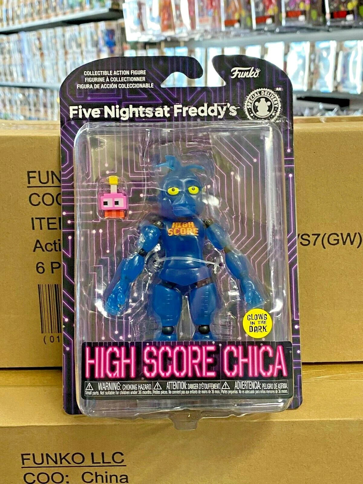 Funko FNAF Five Nights At Freddy's High Score Chica Action Figure GITD S7