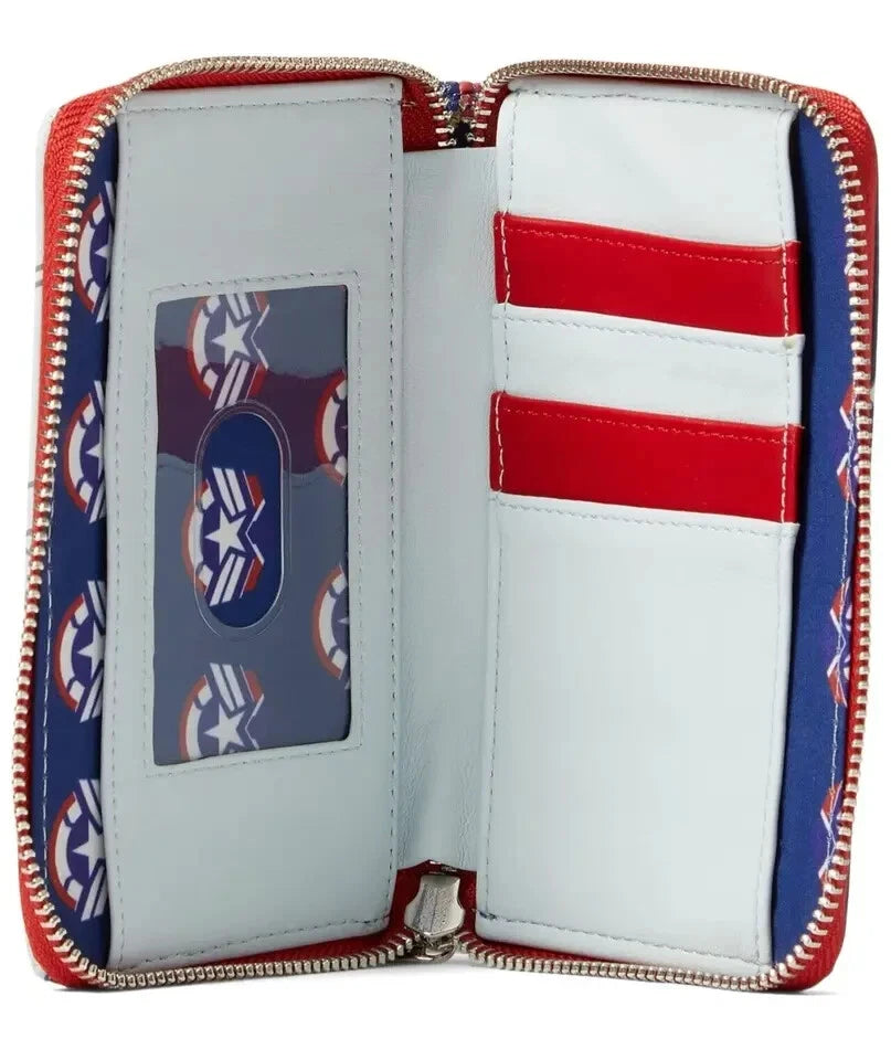 Loungefly Marvel Captain America Zip Around Wallet Falcon and the Winter Soldier