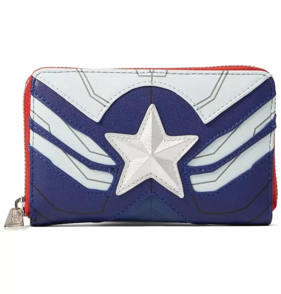 Loungefly Marvel Captain America Zip Around Wallet Falcon and the Winter Soldier