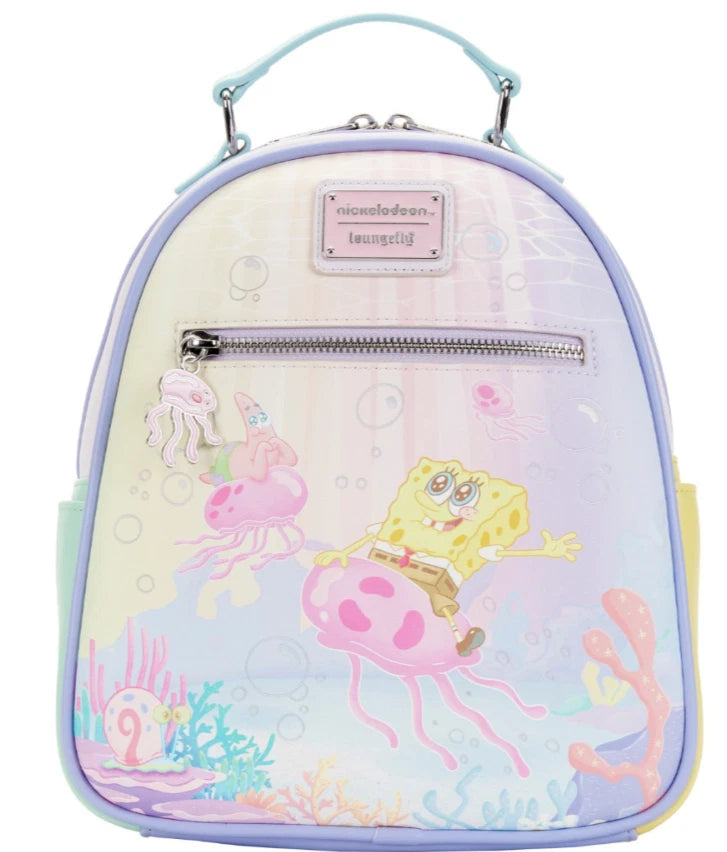Loungefly Spongebob Pastel Jellyfish Catching Mini Backpack