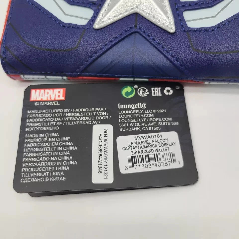 Loungefly Marvel Captain America Zip Around Wallet Falcon and the Winter Soldier