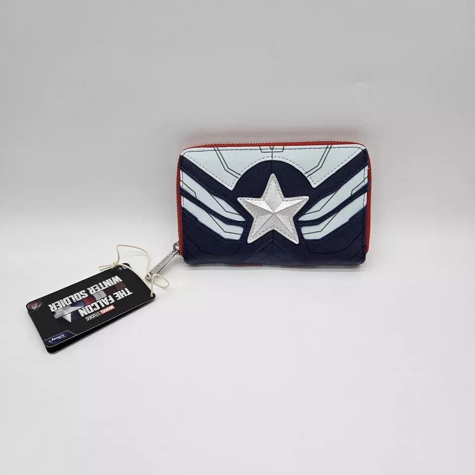 Loungefly Marvel Captain America Zip Around Wallet Falcon and the Winter Soldier