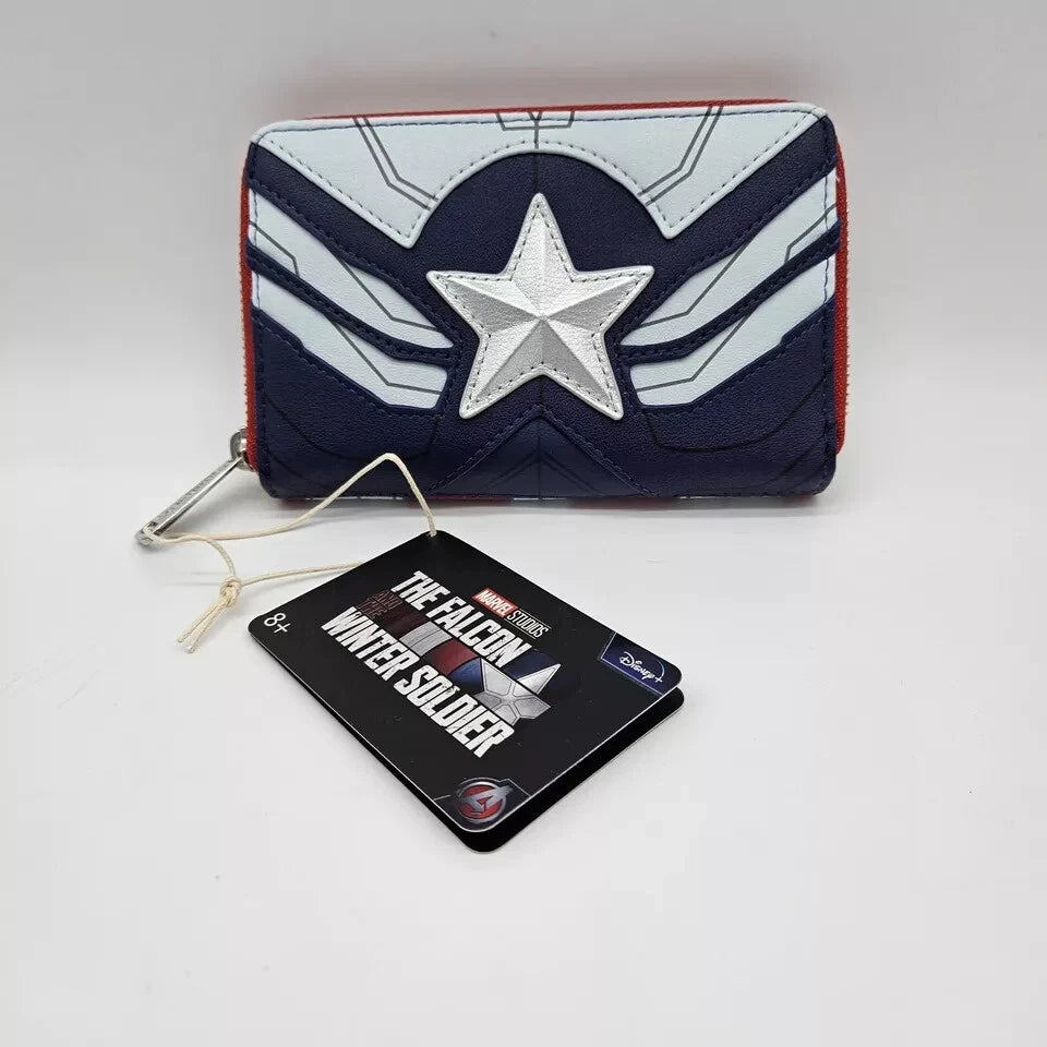 Loungefly Marvel Captain America Zip Around Wallet Falcon and the Winter Soldier