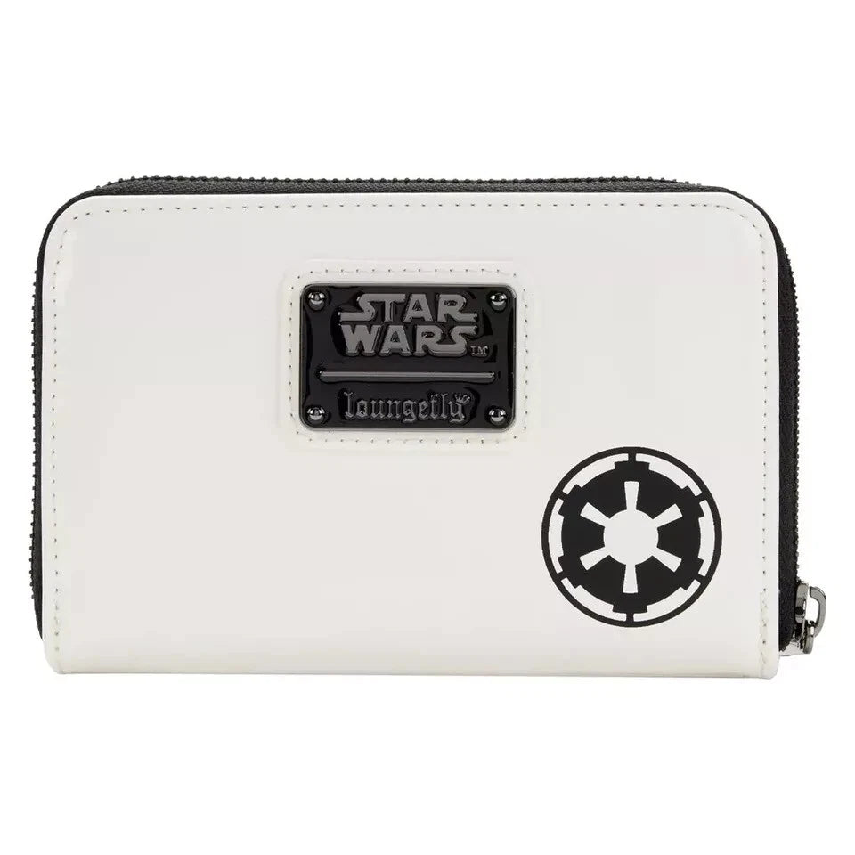 LOUNGEFLY Star Wars Stormtrooper Lenticular Cosplay Zip Around Wallet NEW