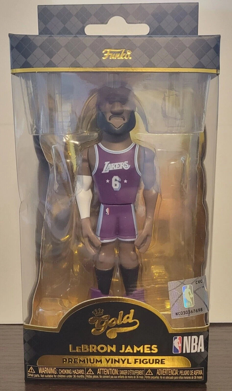 Funko Gold NBA: LA Lakers - Lebron James 5" Vinyl Figure (Purple Jersey) NIB