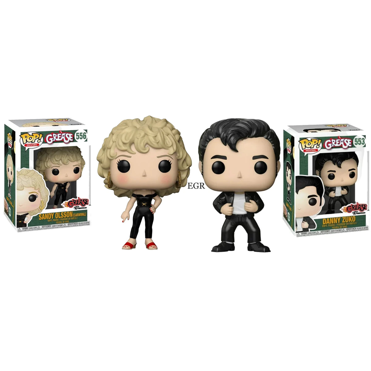 FUNKO POP! GREASE - DANNY ZUKO AND SANDY OLSSON (CARNIVAL) SET