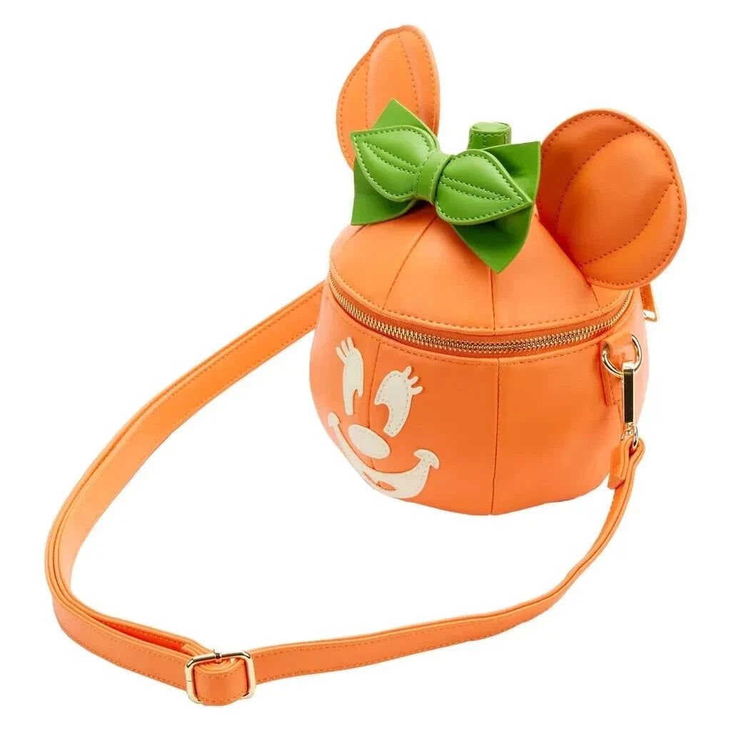 Loungefly Minnie Mouse Glow in the Dark Pumpkin Crossbody Bag New With Tags