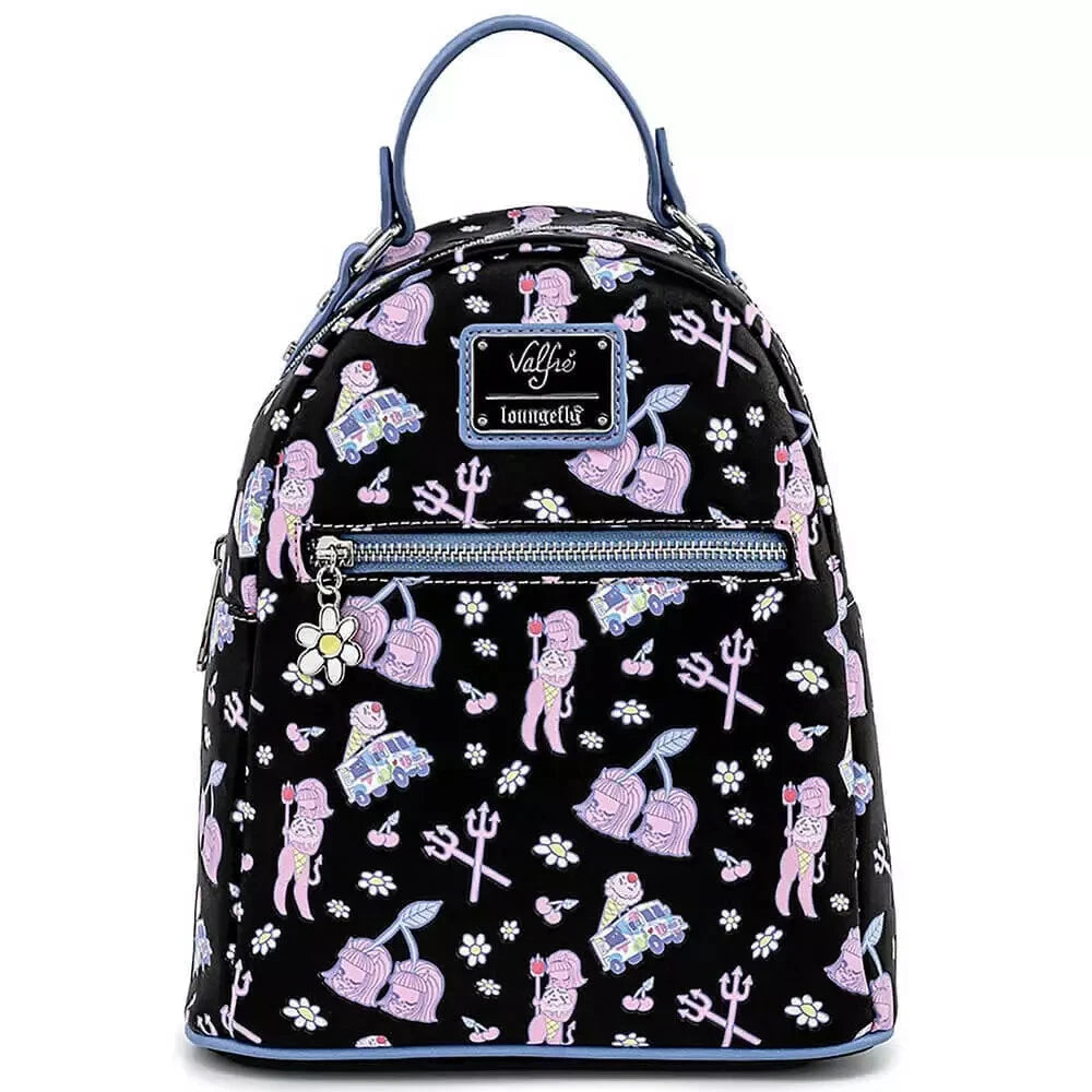 Loungefly Valfre Lucy Art All Over Print Faux Leather Mini School Backpack New