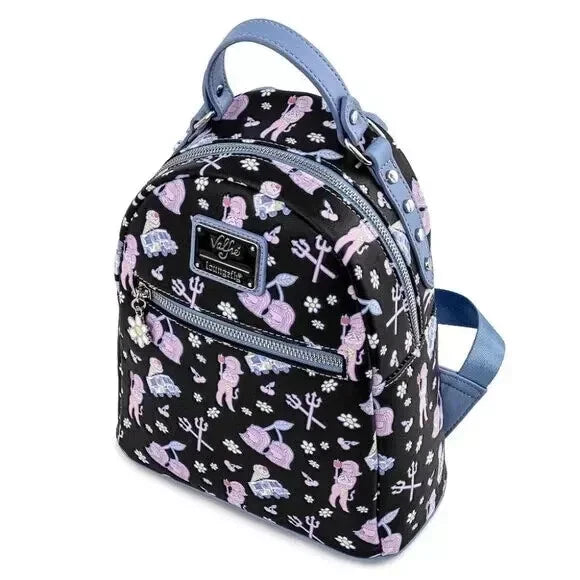 Loungefly Valfre Lucy Art All Over Print Faux Leather Mini School Backpack New