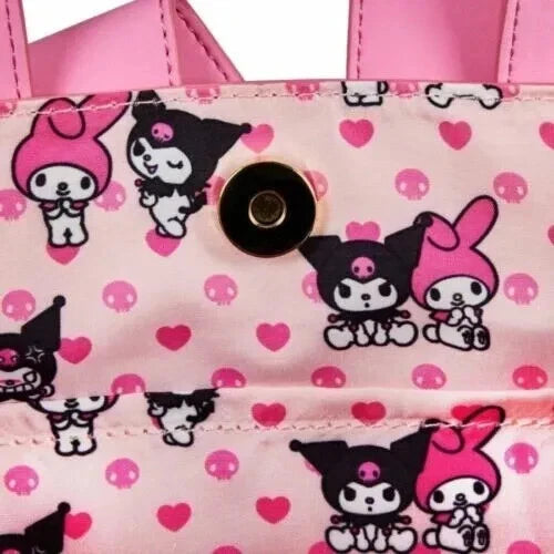 Loungefly My Melody & Kuromi Reversible Crossbody Bag Sanrio SANTB1638 NWT